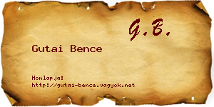 Gutai Bence névjegykártya